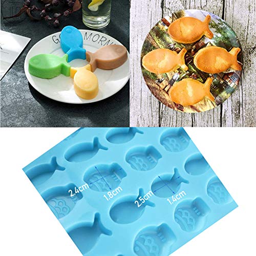 Mobiut Gummibärchen/Schokoladenform Silikon Formen, 5 Stück Süßigkeit Formen/Bonbonform Silikon und Eiswürfelbereiter… – Bild 7