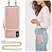 ZVE Wallet Case for iPhone Xs and X 5.8 inch, Leather Wallet Case with Crossbody Chain Credit Card Holder Slot Zipper Shoulder Handbag Pocket Purse Case for Apple iPhone X and XS - Rose Gold