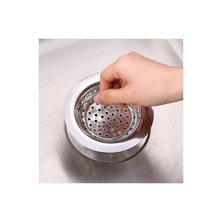 2PCS Stainless Steel Sink Strainer for Garbage Disposal By Hoxha, Easy