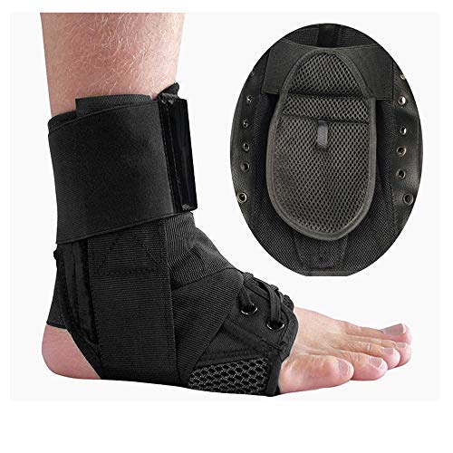 Lace Up Ankle Stabilizer Brace, Women Men Breathable Adjustable Foot Support Wrap for Sport, Ankle Sprain, Plantar Fasciitis, Injury Recovery