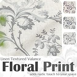 jinchan Linen Valance Curtain Farmhouse Window