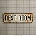 Restroom Embossed Look Rusted Bathroom Metal Sign Vintage Style 18 x 6