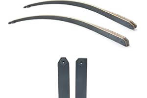 OBTOUTDOOR Original Black Hunter Takedown Longbow Limbs Only Replacement Bamboo Core 20-60lbs for 60" Right Hand Bow