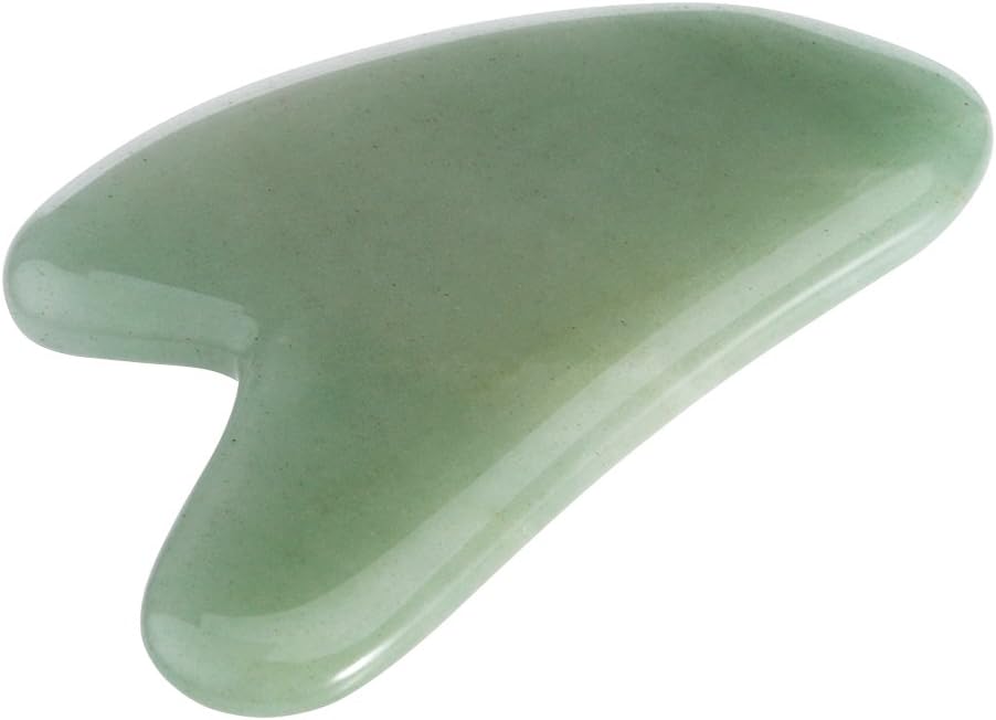 Rosenice Gua Sha Green Aventurine Jade Massage Scratch Tool for Spa Acupuncture