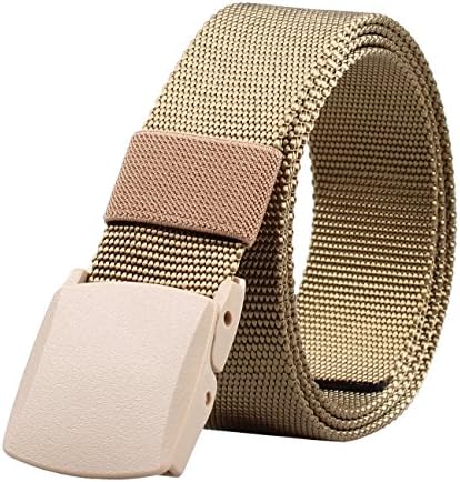 Breathable Nylon Belt Military Tactical Mens Waist Belt with Double Plastic buckles