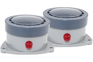 Topvico Water Leak Alarm Sensor Detector 110dB Audio + LED Alert, Waterproof, Battery Operated (2 Pack)