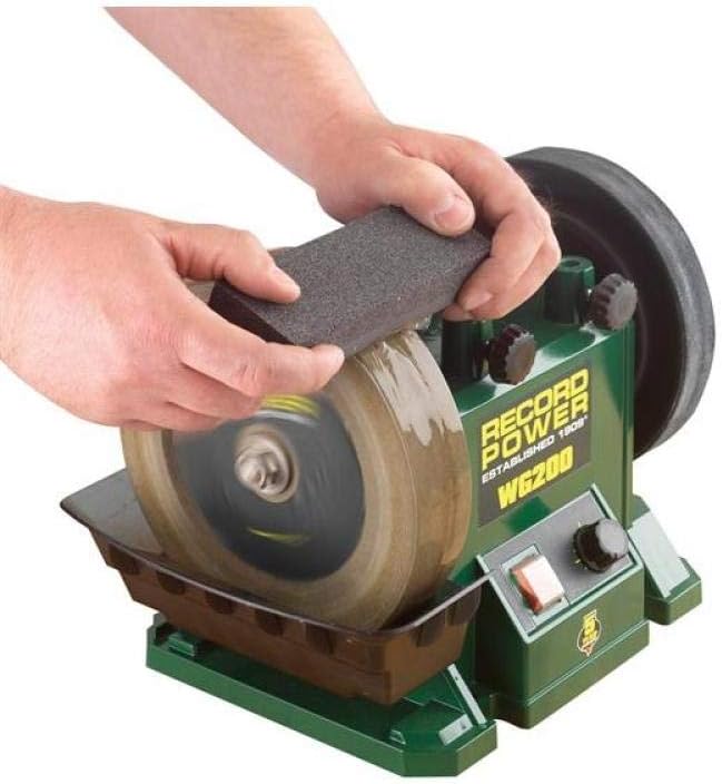 Record Power WG200 Wet Stone Grinder 200mm (8in), Multicolour - Image 3