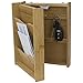 Bamboo Key and Mail Organizer For Wall ( Natural), By Home Basics | Mail Shelf Organizer With 6 Interior Key Hooks | Dual Compartment Small Mail Holder