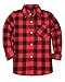 SANGTREE Boy's Down Tuxedo Shirt with Bow Tie (9-10 Years, Red Black)