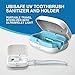 Ubisafe UV Toothbrush Sanitizer And Holder - Portable Travel Sterilizer With Ultraviolet Light - Compact Tooth Brush Cleaner Protector Case - USB Rechargeable Sterilizers For All Toothbrushes (Blue)