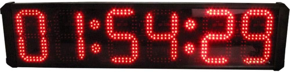 Iddefee Clock Stopwatch Countdown Timer Oversized 8 Inch 6 Digits LED Event Timer Countdown/up Clock Jumbo Display with Remote Control for Home Garage Gym (Color : Black, Size : 1050x250x60mm)