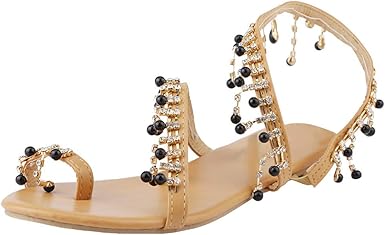 beaded flat sandals