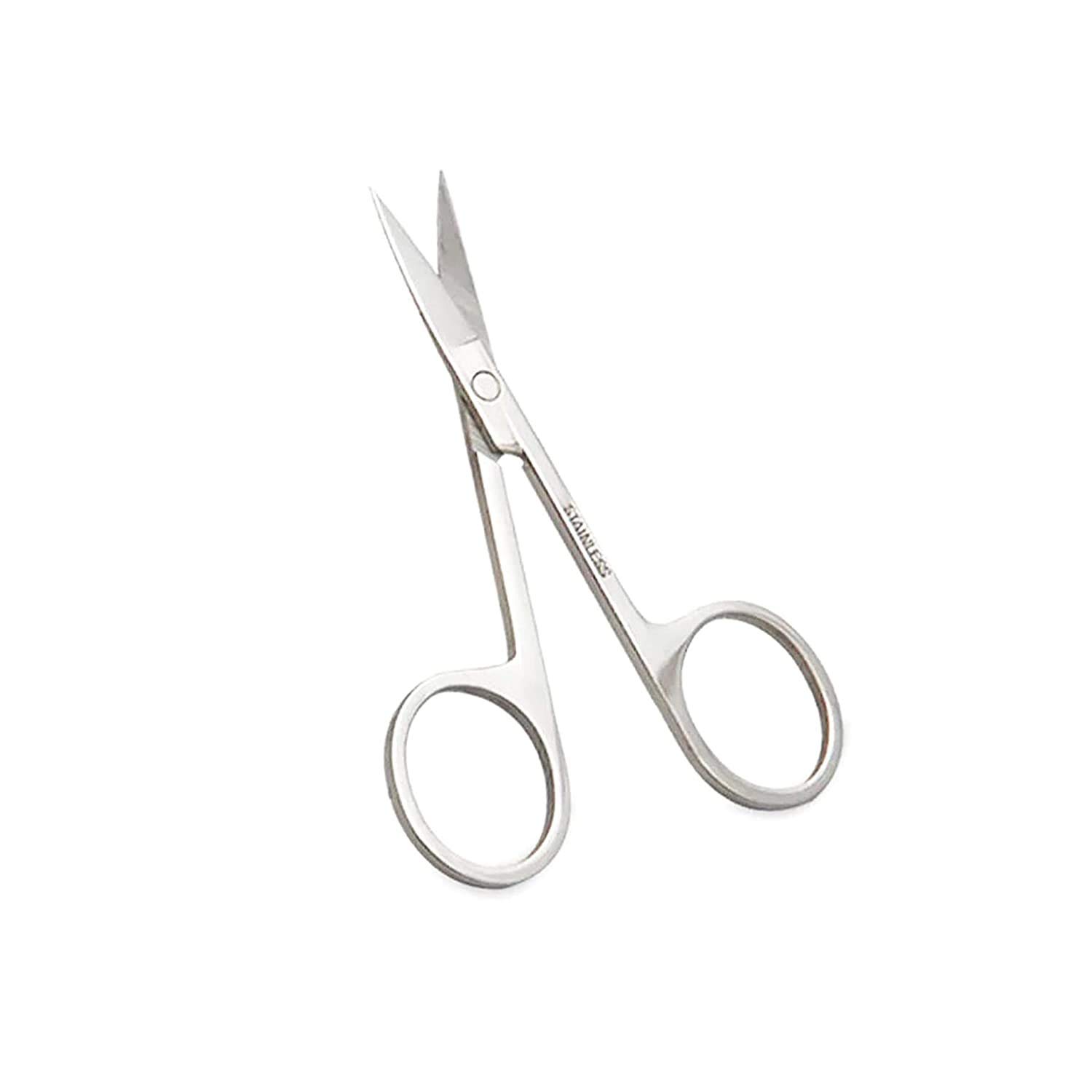 BNP 1Pc Stainless Steel Manicure Scissors Facial Hair Eyebrow False Eyelash Scissor Eyebrow Trimmer Eyebrow Eyelashes Nose Hair Scissor Nail Makeup: Beauty