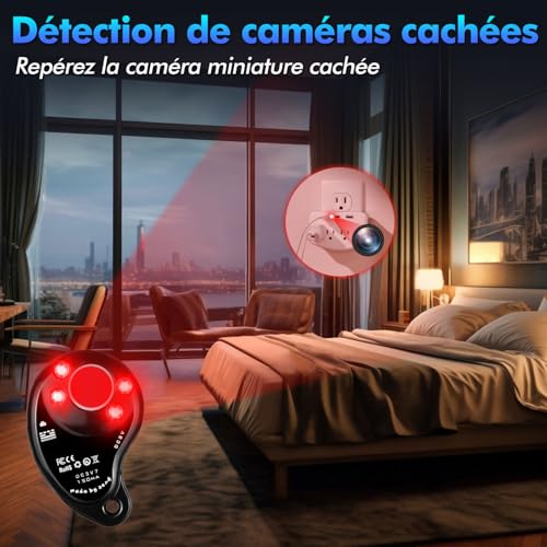 JMDHKK M8000 Spy Camera Detector, Spy Microphone, Listening Device for Hotel, Travel, Vehicle, Office, Public Fitting Room (Black)