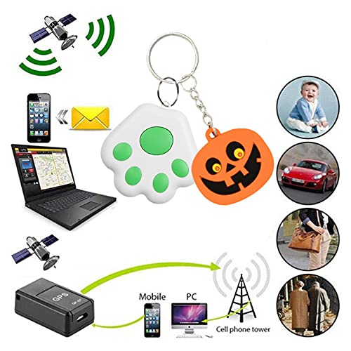 GPS Locator Pet Smart GPS Tracker Mini Anti-Lost Waterproof Bluetooth Locator Tracer for Pet Dog Cat Kids Car Wallet Key Collar Accessories(Green)