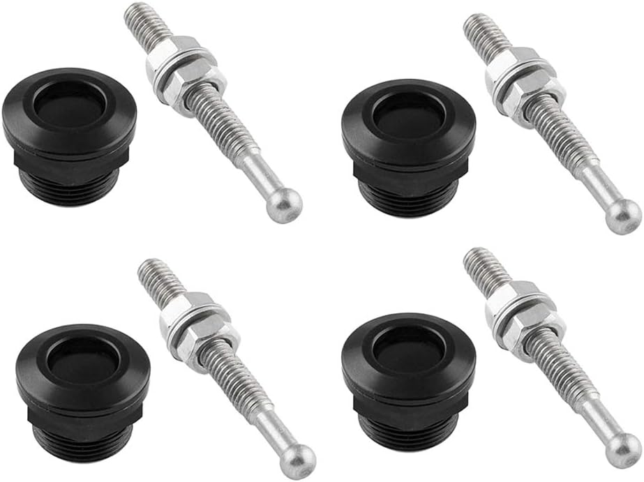 Baosity 4PCS Reliable Latch Hood Pins - /8 inch (22mm) Diameter Latch Push Button - Black