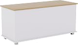 Vida Designs Arlington Storage Ottoman White Wood 100x40x48cm Lift Lid view 8