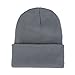 CANCA Unisex Cuff Warm Winter Hat Knit Plain Skull Beanie Toboggan Knit Hat/Cap (Light Grey)