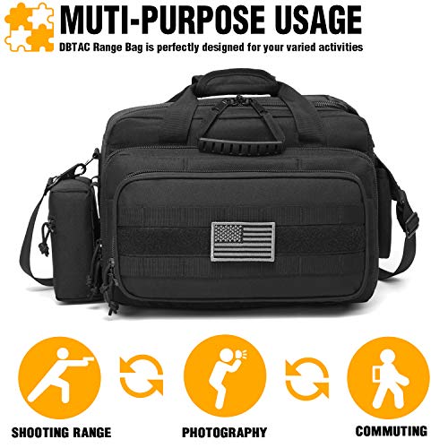 DBTAC Gun Range Bags Deluxe Middle Size Tactical 24 Pistol Shooting
