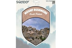 Squiddy Mount Rushmore South Dakota - Vinyl Sticker Decal for Phone, Laptop, Water Bottle (3" Tall)