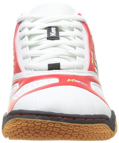 Kempa Women's Tornado Handball Shoes 44 Eu (9.5 Damen's Uk) White White (White/Red/Fluo Yellow 02)