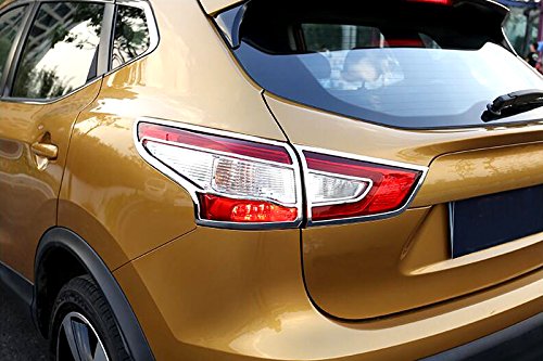 ABS Rear Tail Light Lamp Cover Trim Decoration 4pcs for Nissan Qashqai 2014-2016