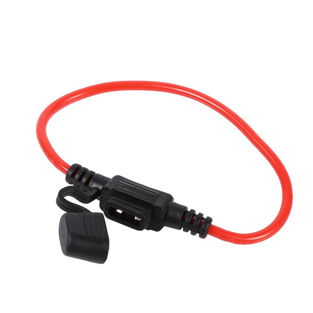 Auto Fuse Holder, Fuse Holder Inline Blade Fuse Holder With Fully Potted Housing Waterproof Wiring Harness 12V 30A (5pcs Small Size Black + Red)