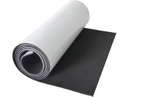Qiveno Closed Cell Neoprene Foam Rubber Sheet with Adhesive - 60 x 15 x 1/16 Inch Multi-Function Insulation, Soundproofing, and Weatherproof Foam Padding Easy Cut DIY,Black