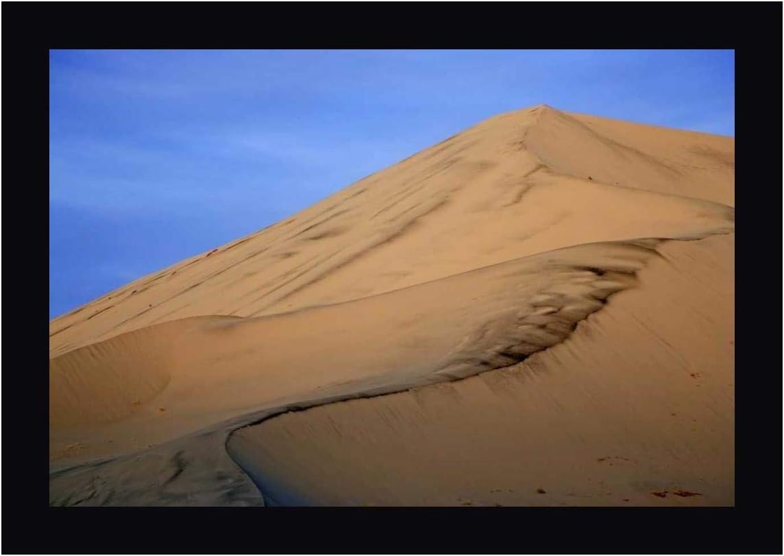 CA, Death Valley NP, Eureka Sand Dunes by Dennis Flaherty 15" x 20" Black Framed Canvas Giclee Art Print - Ready to Hang
