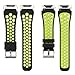 bayite Soft Silicone Sport Bands Compatible Fitbit Ionic Replacement Band Perforated Breathable Accessories Wristband Women Men Black with Fluorescent Yellow