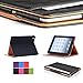 I4UCase Apple iPad 2 / iPad 3 / iPad 4 Case - Soft Leather Stand Folio Case Cover for iPad 2 / iPad 3 / iPad 4, with Multiple Viewing angles, Auto Sleep/Wake, Document Card Pocket (Black)