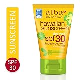 Alba Botanica Hawaiian, Aloe Vera Sunscreen SPF 30, 4 Ounce