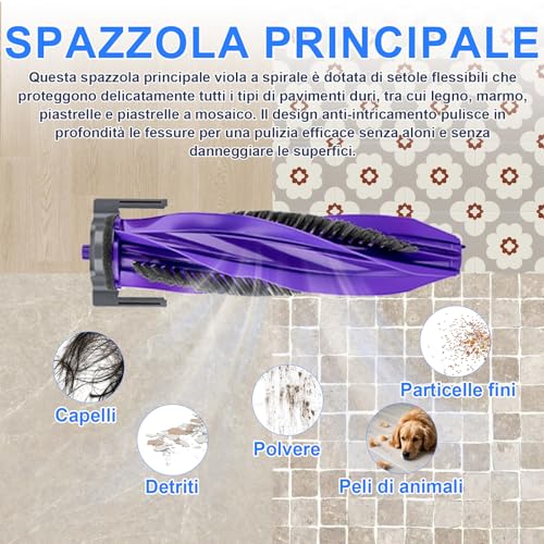 Accessories for Narwal Flow Roboter Vacuum, 1 Main Brush, 1 Sheet Cleaning Roller, 4 HEPA Filters, 6 Side Brushes, 4 Dust Bags, 1 Cleaning Tool for Narwal Flow