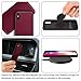 ZOVER Compatible with iPhone Xs/X Case Detachable Genuine Leather Wallet Case Support Wireless Charging Magnetic Car Mount Holder Kickstand Feature Magnetic Closure Gift Box Wine Red