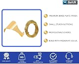 SISI UK Brass Plated Picture Rail Hooks with 3.0m Wire 10 Pcs Dado Rail view 4