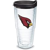 Tervis NFL Arizona Cardinals - Primary Logo Made in USA Double Walled Insulated Tumbler Travel Cup Keeps Drinks Cold & Hot, 24oz, Classic