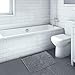 Vdomus Absorbent Microfiber Bath Mat Soft Shaggy Bathroom Mats Shower Rugs (Grey)