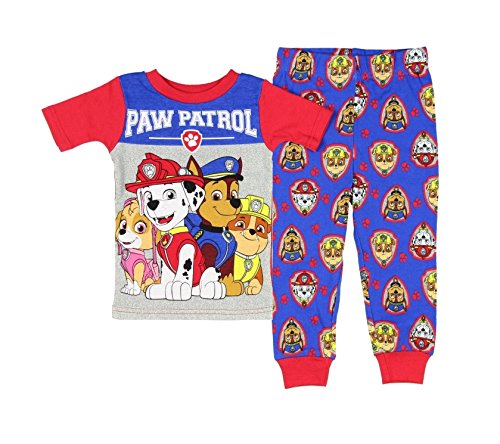 Paw Patrol Little Boys' Squad Leaders Short Sleeve 2 PC Pajama Set