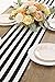 Ling's moment Classical Durable Black and White Striped Table Runner for Wedding Graduation Bachelorette Party Table Decorations - Cotton Canvas Fabric 12