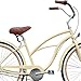 sixthreezero Women’s 3-Speed Beach Cruiser Bicycle, Scholar Cream w/Brown Seat/Grips, 26″ Wheels/17 Framethumb 4