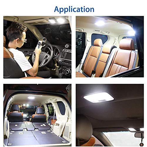 Linkhood 2-pack DC 12V 36 LED Car Truck Vehicle Auto Dome Roof Ceiling Interior Light Lamp White With On/Off Switch for Cars Vans Camper Vans & Taxis