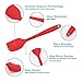 Spatulas Silicone Heat Resistant, 600ºF Heat-Resistant Spatulas & Baking Spoon ,Safe Soft and Non-stick Flexible Rubber Spatulas with Stainless Steel Core Design(Red)
