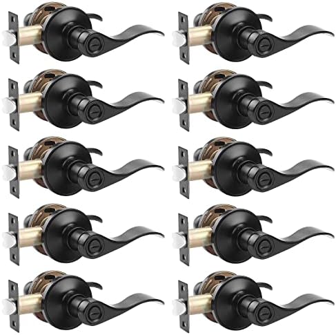 Probrico Privacy Door Knobs Polished Chrome, Bath/Bed Door Locks