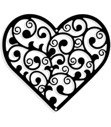 Hobby Lobby Whitewash Beaded Heart Decor - Resin Wood-Look Trim, 6 7/8 Inch Tall, Tabletop Decor