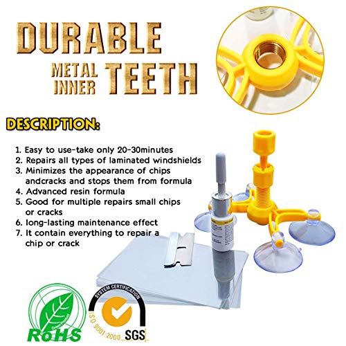 image for YOOHE Windshield Repair Kit - Car Windshield Repair Kit for Chips and 