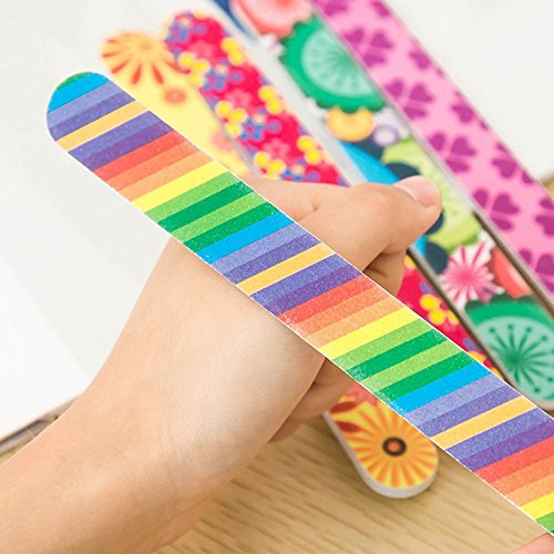 HugeStore 12 10 Pcs Professional Double Sided Emery Board Grit Nail Buffering Files Manicure Pedicure Black - Thumbnail 2