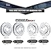PowerSport Front Rear Brakes and Rotors Kit |Front Rear Brake Pads| Brake Rotors and Pads| Ceramic Brake Pads and Rotors |fits 1999-2006 BMW 323i, 325Ci, 325i, 328Ci, 328i