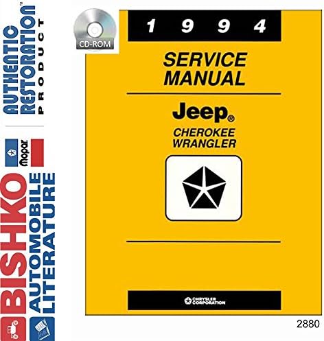 bishko automotive literature 1994 Jeep Cherokee Wrangler Shop Service Repair Manual CD Engine Wiring