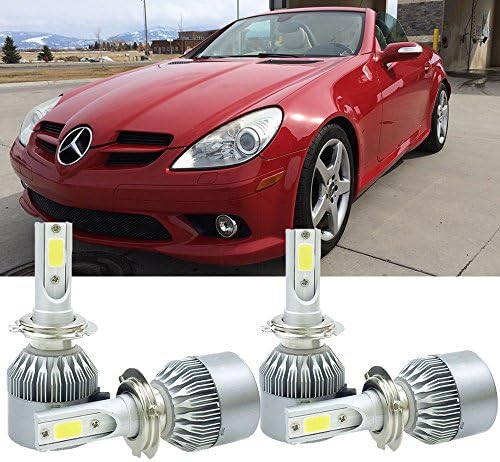 H7 LED Headlight Kit Bulbs For Mercedes Benz SLK 2006 - 2001 Hi/Low Beam 6000K 4PCS