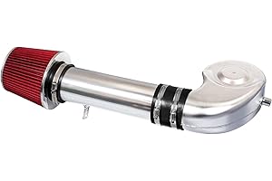 Rtunes Racing Short Ram Air Intake Kit + Filter Combo RED Compatible For 94-01 Dodge Ram 1500 5.2L&5.9L / 94-02 Dodge Ram 5.9L V8 / 88-95 Chevy GMC C10 K10 R10 R20 R30 V10 V20 Suburban Tahoe Jimmy